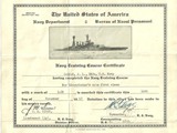 (10) 11-14-43 Navy Training Certificate