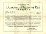 (5) 7-3-42 Subpoena to King Neptune's Court #1