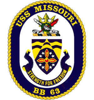 USS Missouri COA